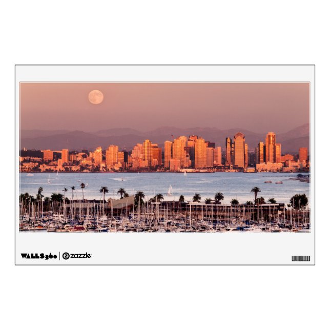 Full Moon over San Diego Wall Decal (Front)