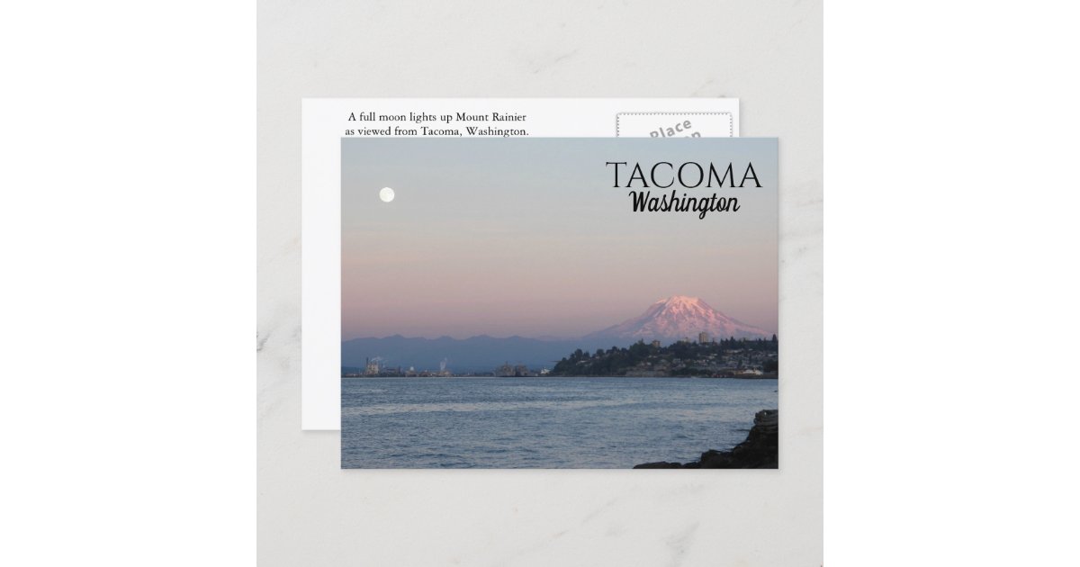 Full Moon Over Washington Travel Photo Postcard Zazzle