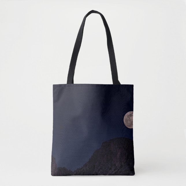 FULL MOON OVER THE MOUNTAIN TOTE BAG (Front)
