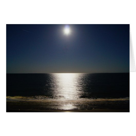 Full Moon over the Ocean Cards (Front Horizontal)