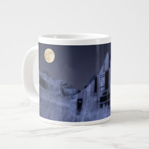 Full Moon Overhead Old Weathered Barn Giant Coffee Mug