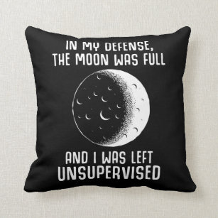 Full Moon Pagan Witch Wiccan Quote Throw Pillow
