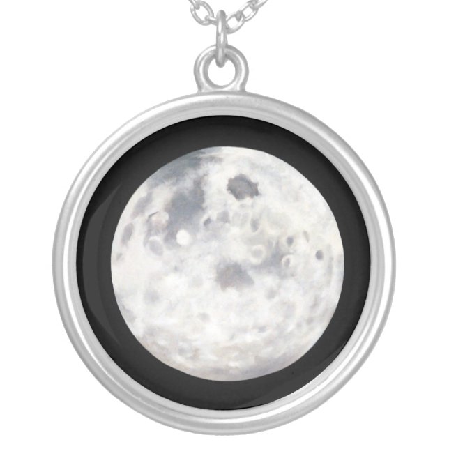 Full Moon Painting Pendant (Front)