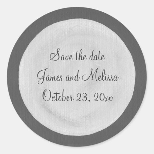 Full Moon Painting Save the date wedding stickers