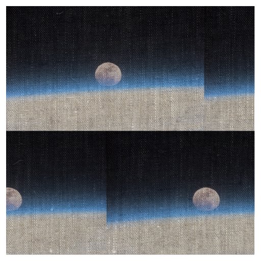 Full moon partially obscured by atmosphere fabric