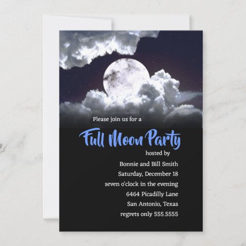 Full Moon Party Invitation