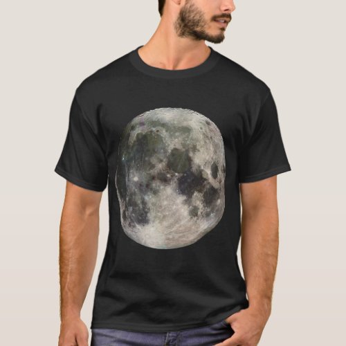 Full Moon Phase Space Love Photography Astronomy T_Shirt