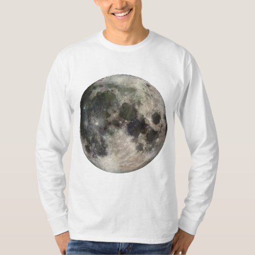 Full Moon Phase Space Love Photography Astronomy T_Shirt