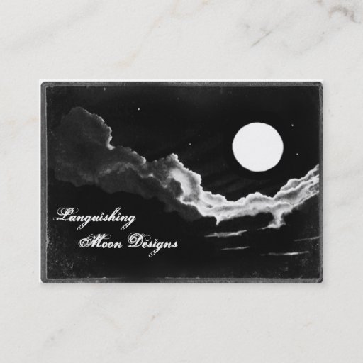 Customizable Full Moon Photo Cards Business Card