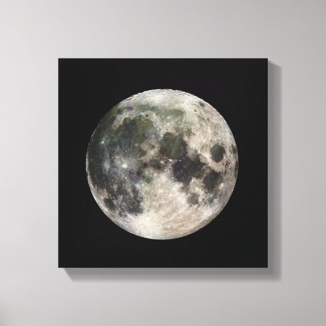 Full Moon Photograph Galileo Canvas Print (Front)