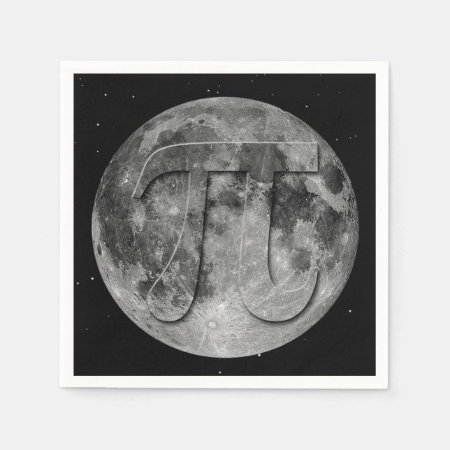 Full Moon Pi Day Fun Napkins (Front)