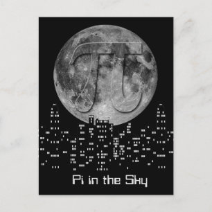 Full Moon Pi In The Sky Postcard