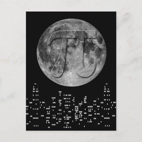 Full Moon Pi In The Sky Postcard