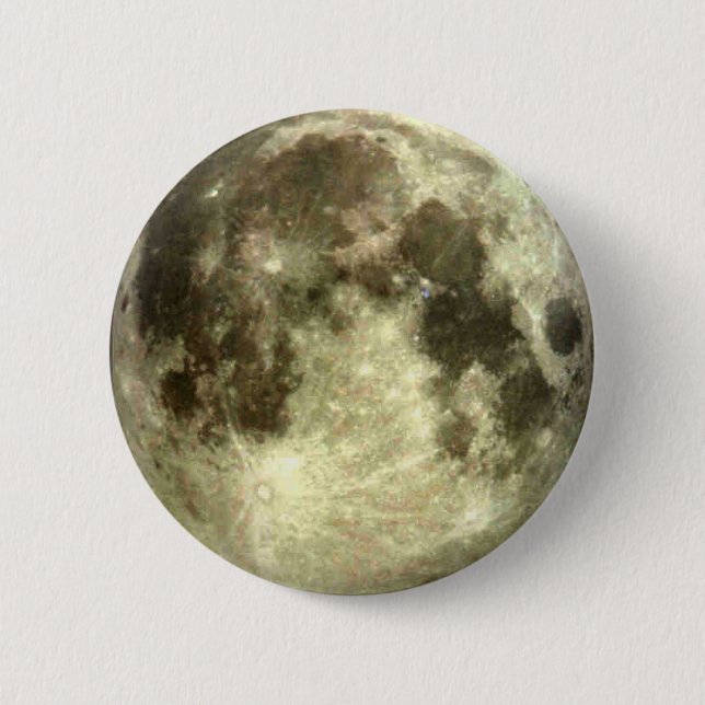 Full Moon Pinback Button (Front)