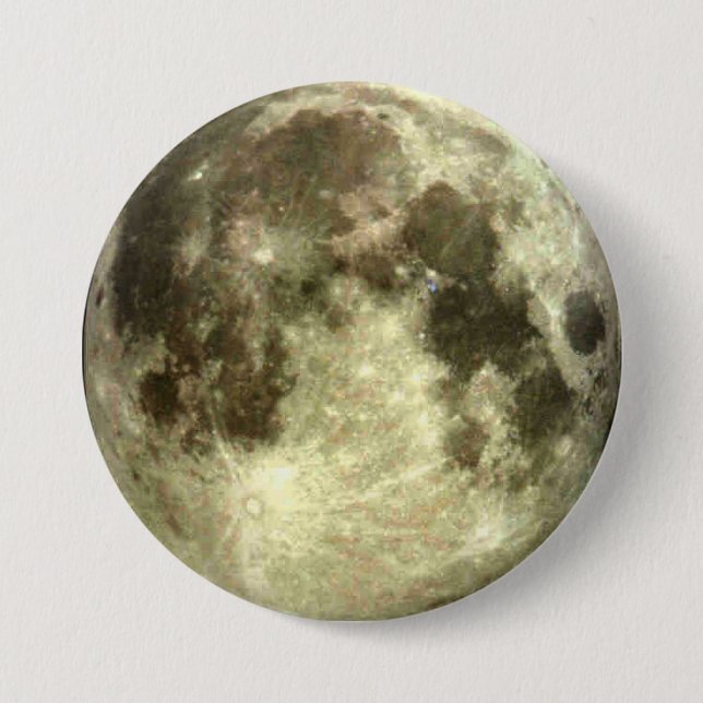 Full Moon Pinback Button (Front)
