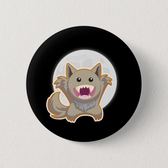 Full Moon Pinback Button (Front)