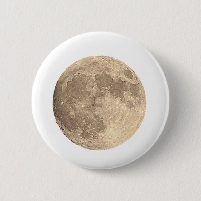 Full Moon Pinback Button (Front)