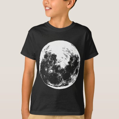 Full Moon Print _ Astronomy Lunar Solar System T_Shirt
