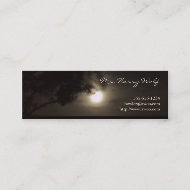 Full moon profile card (Front)