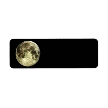 Full Moon Return Address Label by interstellaryeller at Zazzle