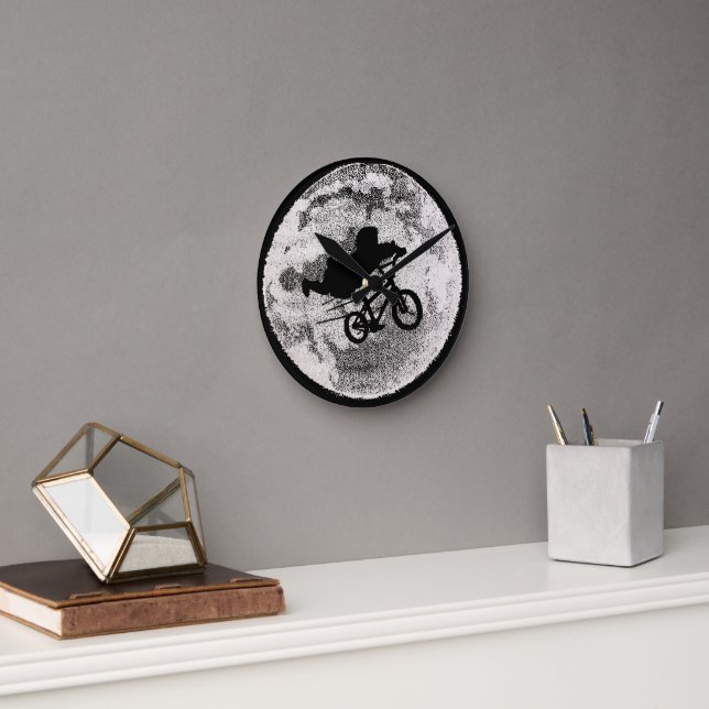Full Moon Ride Round Clock (Office)