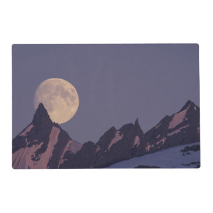 Full Moon Rises   Chugach Mountains Alaska Placemat
