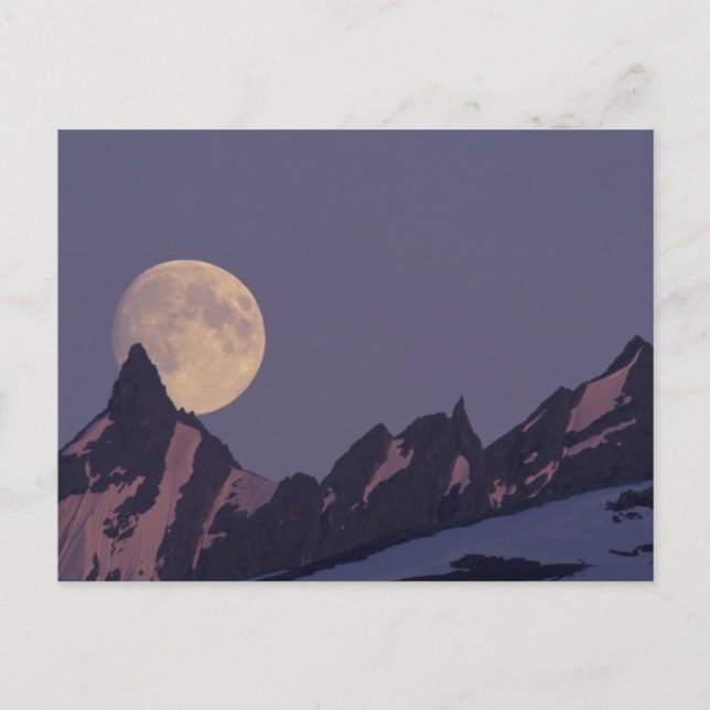 Full Moon Rises | Chugach Mountains Alaska Postcard (Front)