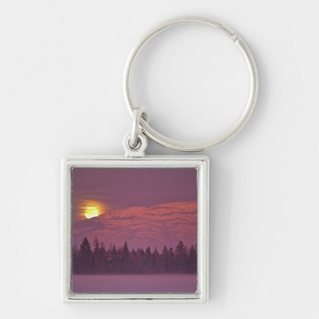Full moon rises over Teakettle Mountain during Keychain (Front)