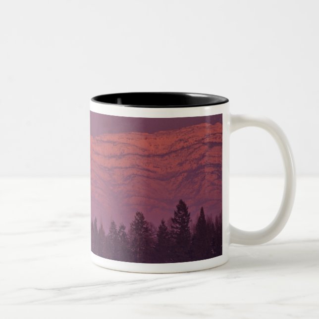 Full moon rises over Teakettle Mountain during Two-Tone Coffee Mug (Right)