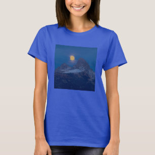 Full Moon Rising Grand Teton Driggs, Idaho T-Shirt