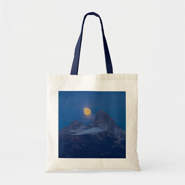Full Moon Rising | Grand Teton Driggs, Idaho Tote Bag (Front)