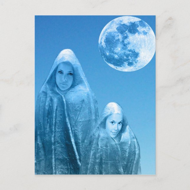 Full Moon Rising Postcard (Front)
