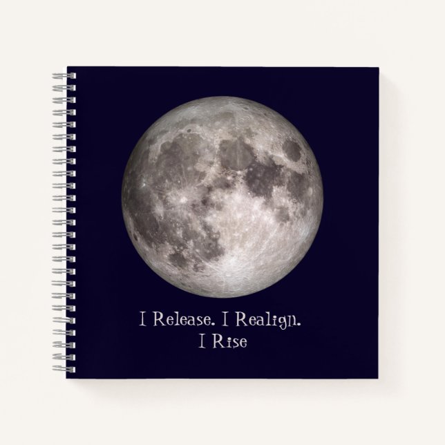 Full Moon Ritual I Release I Realign I Rise Notebook (Front)