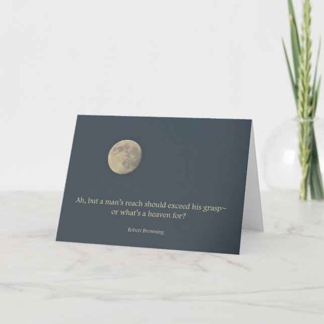 Full Moon Robert Browning Quote Card (Front)