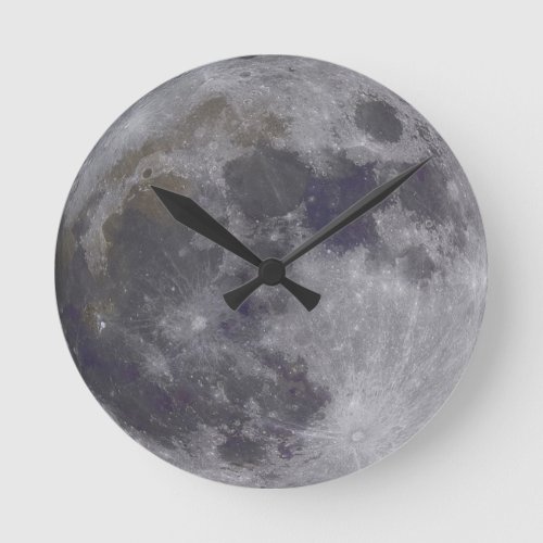 Full Moon Round Clock