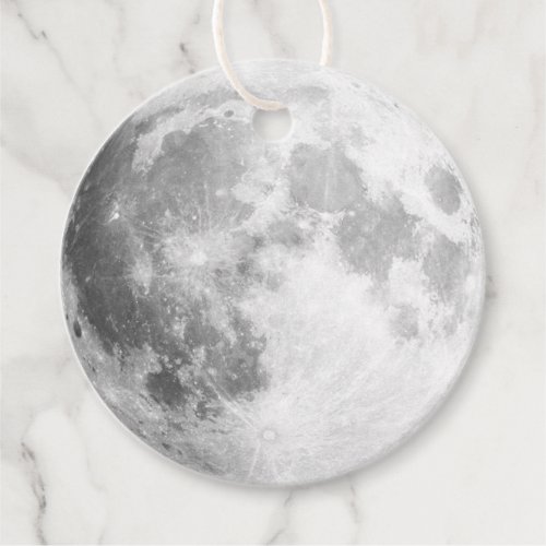 Full Moon Round Gift Tags