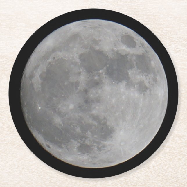 Full Moon Sandstone Coaster (Front)