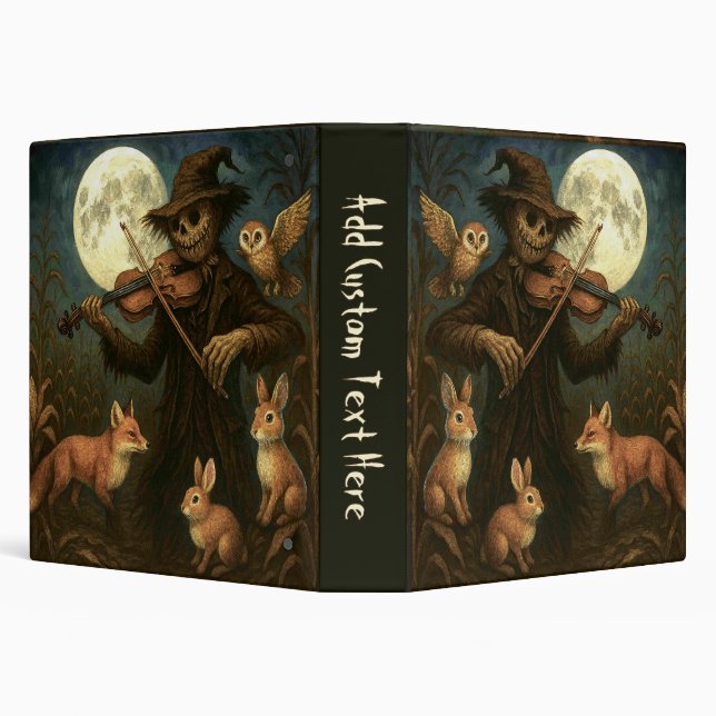 Full Moon Scarecrow Serenade 3 Ring Binder (Background)