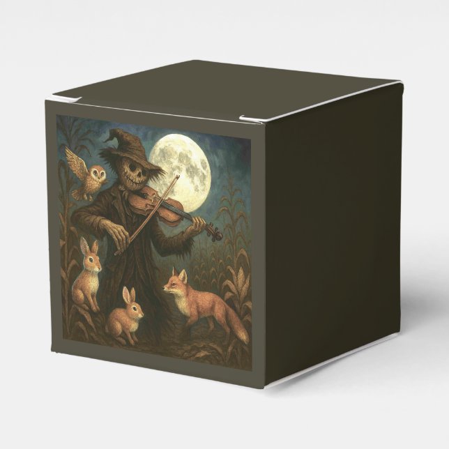 Full Moon Scarecrow Serenade Favor Boxes (Front Side)