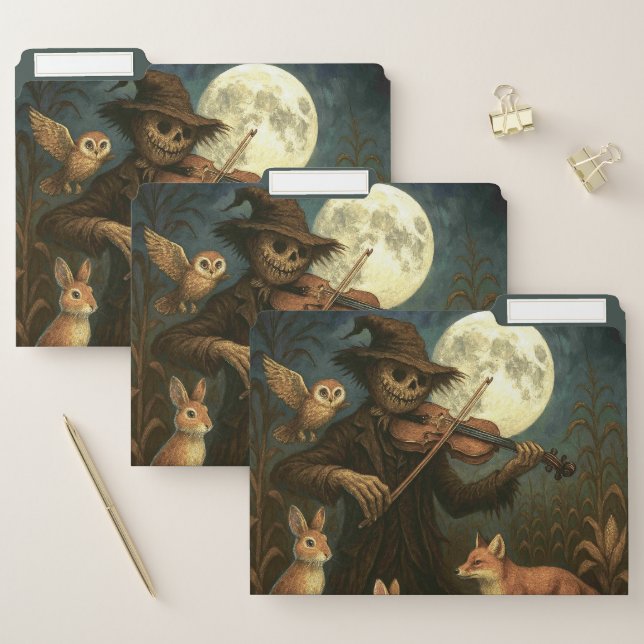 Full Moon Scarecrow Serenade File Folder (Set)