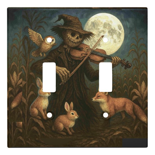 Full Moon Scarecrow Serenade Light Switch Cover (Front)