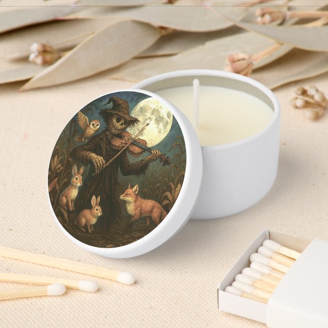 Full Moon Scarecrow Serenade Mini Candle Favors (Insitu)