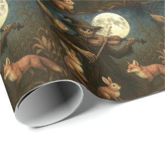 Full Moon Scarecrow Serenade Wrapping Paper