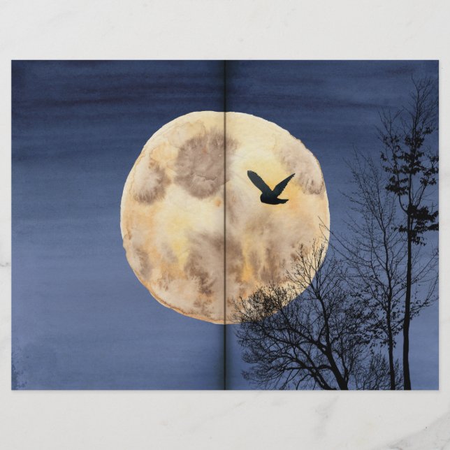Full Moon Scrapbook Paper (Front)