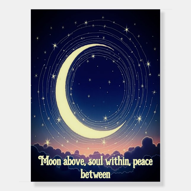Full Moon Serenity Poster - Nature-Inspired Wall  (Front)