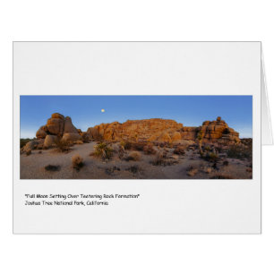 "Full Moon Setting Over Teetering Rock Formation" Cards