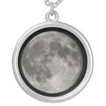 Full Moon Silver Plated Necklace at Zazzle