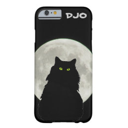 Full Moon Sitting Black Cat Barely There iPhone 6 Case