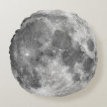 Full Moon Space Geek Round Pillow at Zazzle