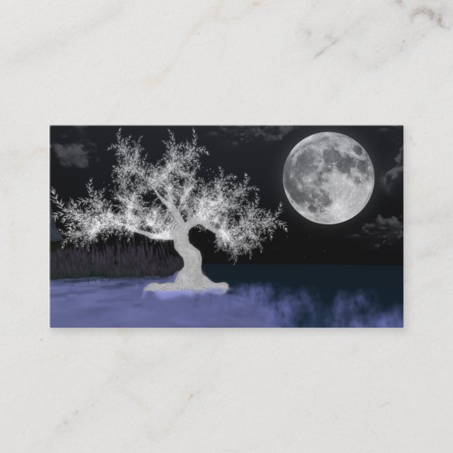 Full Moon Splendor Business Cards, 100 Pack Business Card (Front)